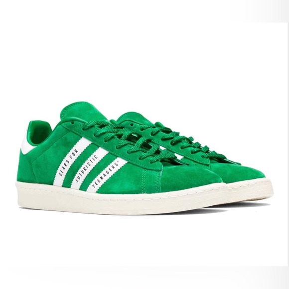 Adidas Campus x Human made Green suede Mens size 7 - Picture 1 of 12